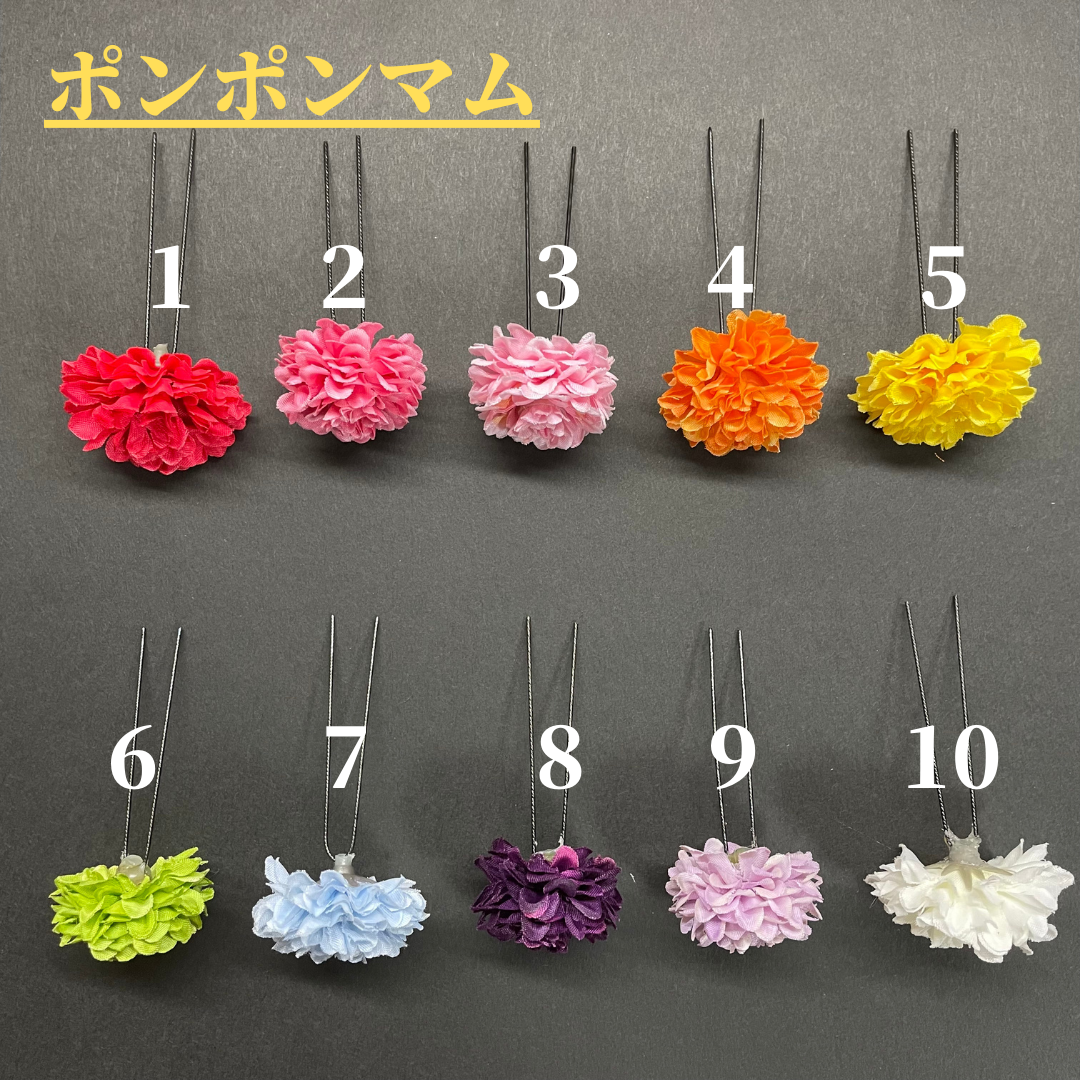 髪飾り　成人式　卒業式　つまみ細工　#2