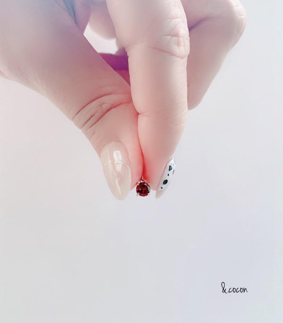 【ロードライトガーネット】1月誕生石✴︎2way K10YG New Simple  Necklace 3枚目の画像