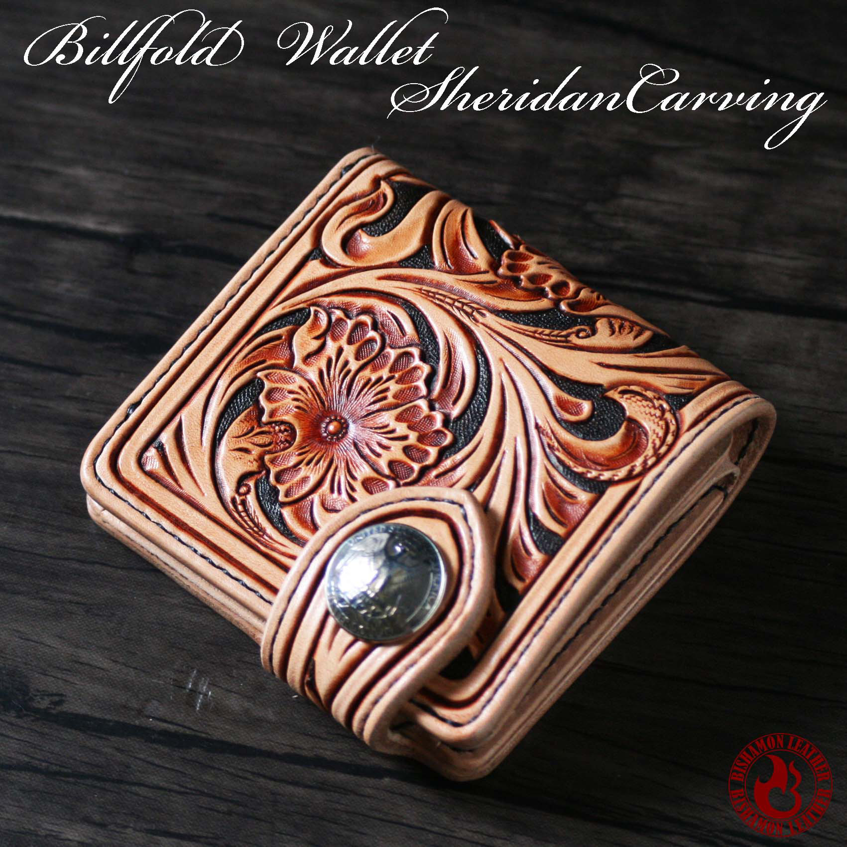 ビルフォードウォレット  (シェリダンカービング)    レザー 本革 牛革 財布