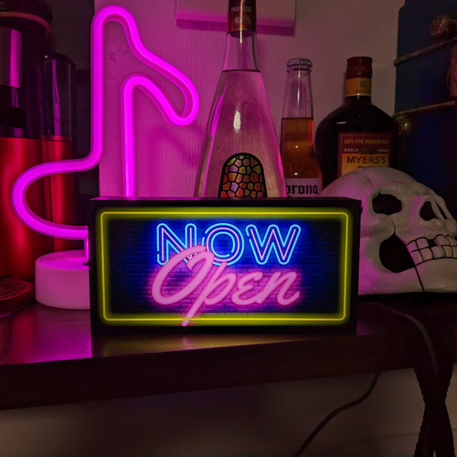 アメリカン NOW OPEN オープン 開店 営業中 店舗 ミニチュア