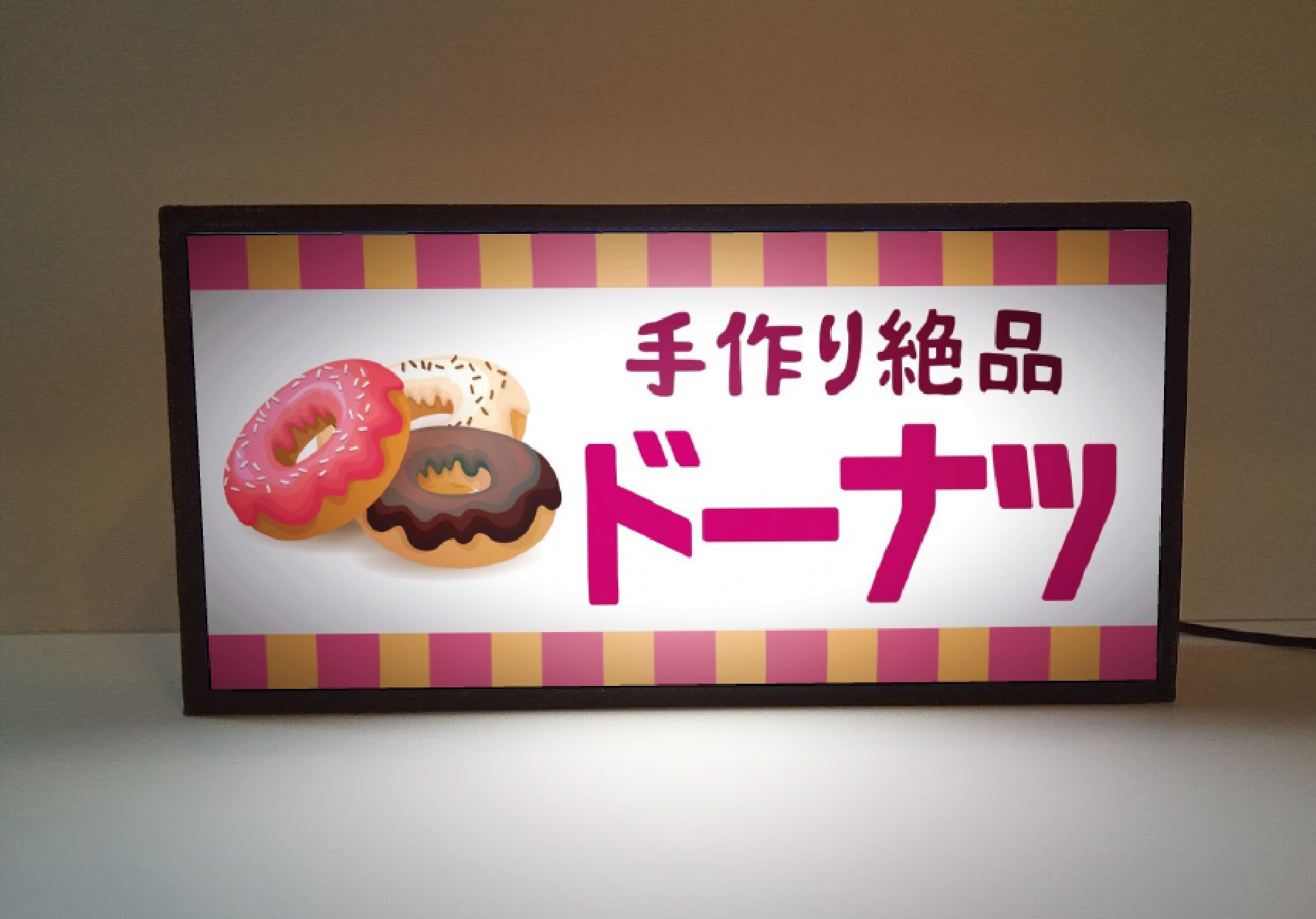 【Lサイズ】チュロス お菓子 洋菓子 カフェ 看板 置物 雑貨 ライトBOX お菓子 置物 洋菓子 【Lサイズ】チュロス ライトBOX カフェ 看板 雑貨