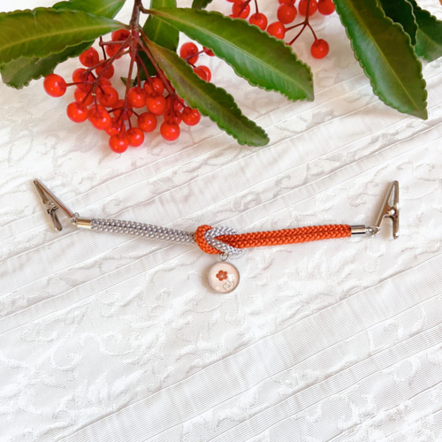 羽織紐【梅の春】 羽織留め ストールクリップ 和装小物（帯・半襟