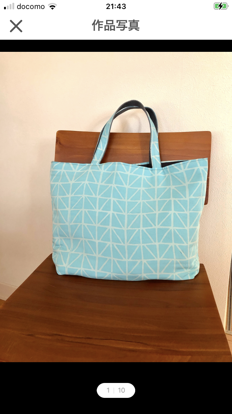 トートバッグ  〜　ハワイファッションブランドNOANOA のレイヨンスカーフからのリメイク品S