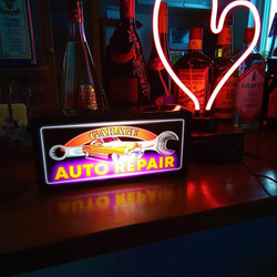 アメリカン レトロ アメ車 ガレージ オート リペア カーショップ サイン 看板 置物 雑貨 LED2wayライトBOX 6枚目の画像
