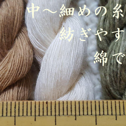 綿の簡易手紡ぎキット・細めの糸紡ぎ向き　無料解説動画あり(お一人様一点限り) 8枚目の画像