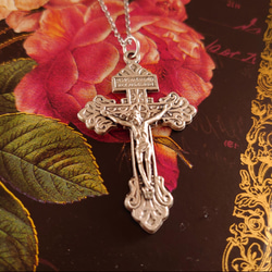イタリア製赦しの十字架美しいキリストのクロスネックレスお守り