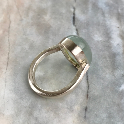 新品　アクアマリン　シルバー925　インレイ　リング アクアマリン シルバーリング(11.1カラット/オーク)《M0020075