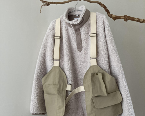 廃盤 デバイスワークス 親子 キャンプベスト ベージュセット 廃盤 デバイスワークス 親子 キャンプベスト ベージュセット