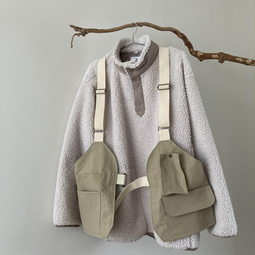 廃盤 デバイスワークス 親子 キャンプベスト ベージュセット Deviseworks Camp