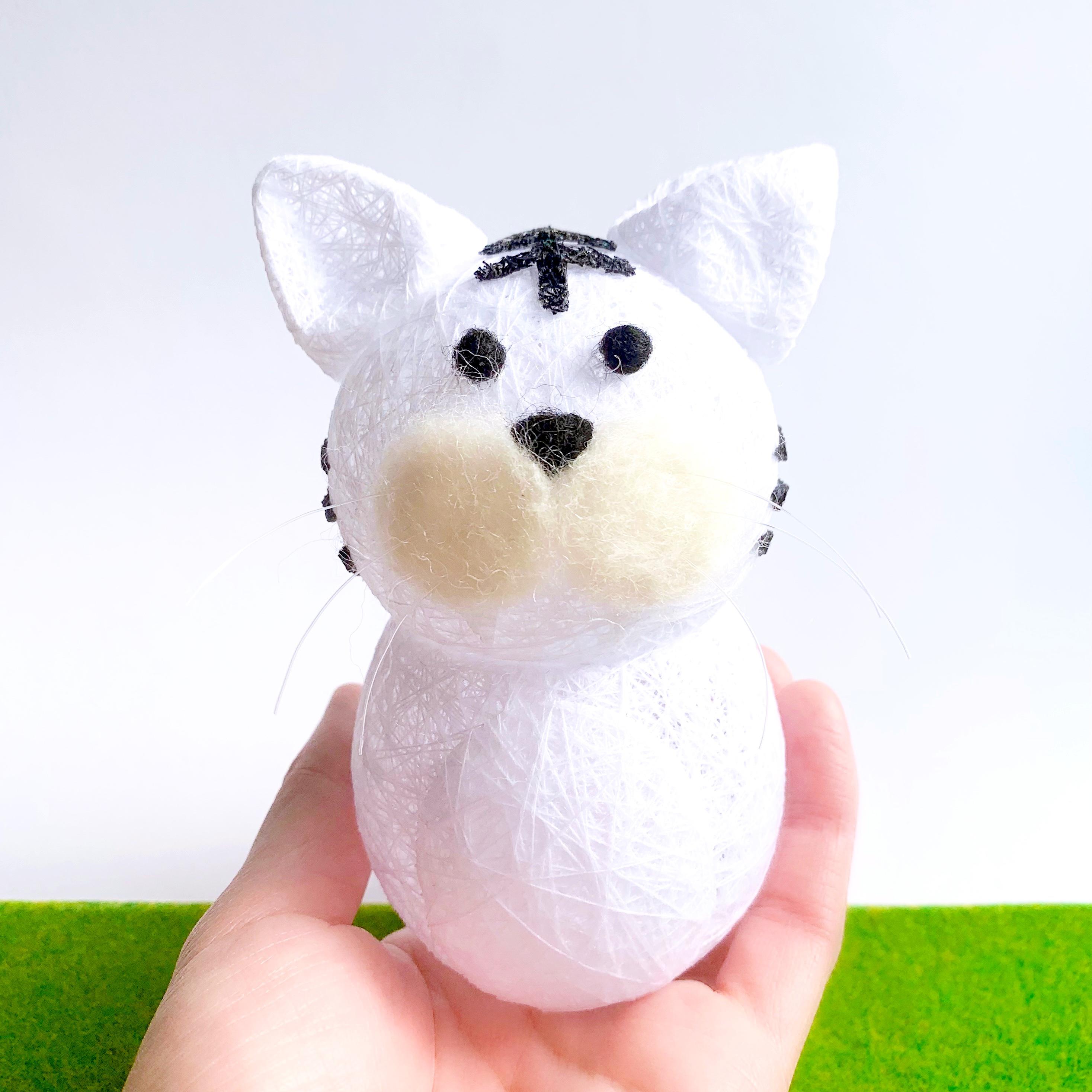 干支飾り　猫背で前向きな白虎さん