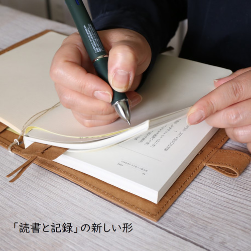 kawacoya ぴったしノートカバー 文庫サイズ ペンホルダー付 BLACK 