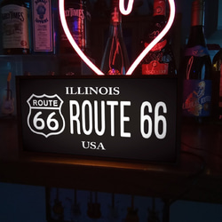アメリカン イリノイ ルート66 マザーロード ドライブ 標識 サイン 看板 置物 雑貨 LED2wayライトBOX 7枚目の画像