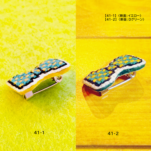 ☆リボン名札クリップ 蝶ネクタイ型ダイナソー柄×ミントグリーン色☆再販8 ☆リボン名札クリップ 蝶ネクタイ型ダイナソー柄×ミントグリーン