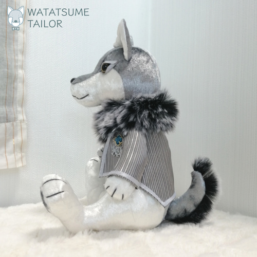 ぬいぐるみ 銀狼 ぬいぐるみ 綿爪TAILOR 通販 13062247｜Creema