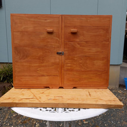 扉付き柿渋塗紙芝居舞台（四つ切工作用紙サイズ） その他インテリア