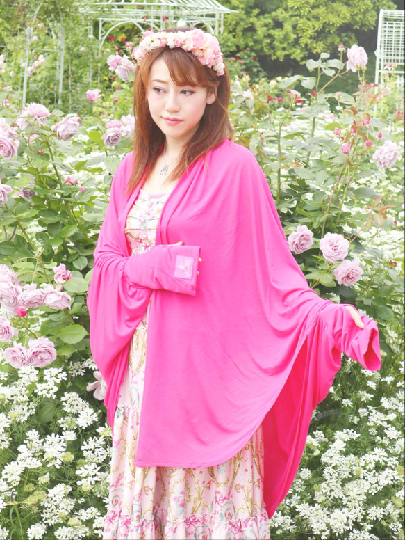 ユニセックス 魔法の大きなローブUVカットカーデ ピンク カーディガン  