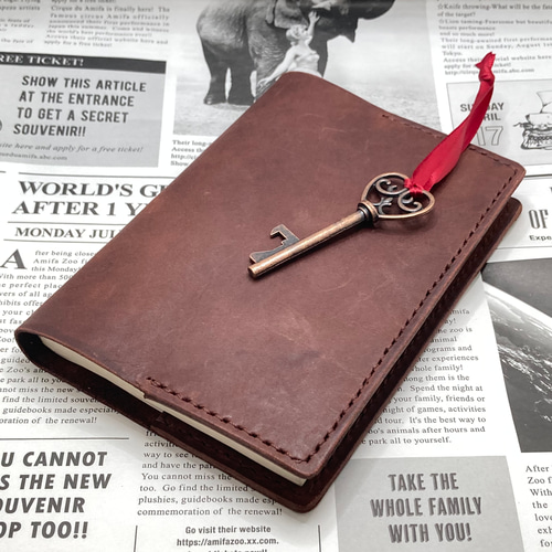 3色展開】本革 ブックカバー 文庫本サイズ モストロ ブックカバー Ms