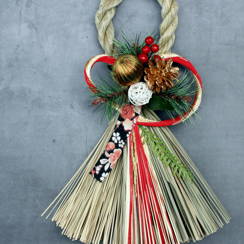 お正月2026】☆たくさん再販100以上☆36cm本しめ縄水引きお正月しめ縄