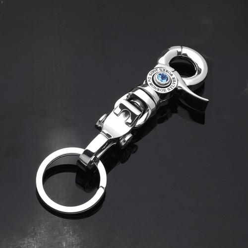 バイク キーホルダー/シルバー925 ブルートパーズ/メンズ
