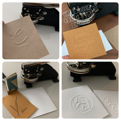 真鍮エンボススタンプ　フルオーダー可能　真鍮プレートシャイニー エンボッサー Embossing Seal 7枚目の画像