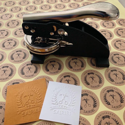 真鍮エンボススタンプ　フルオーダー可能　真鍮プレートシャイニー エンボッサー Embossing Seal 14枚目の画像