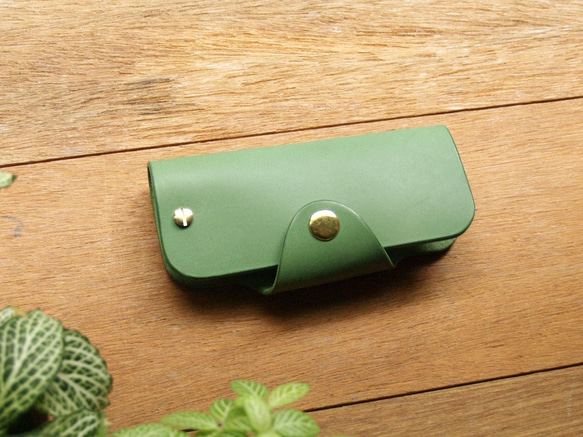 Leather Key Case - Grass Green 1枚目の画像