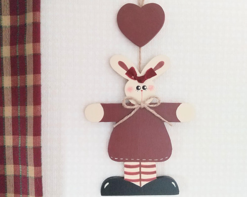 ⭐アメリカンカントリー雑貨♥️ハートのお花✿刺繍フレーム∗うさちゃん ⭐アメリカンカントリー雑貨♥️ハートのお花✿刺繍フレーム