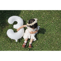 〈Balloon〉ナンバー（M）white/silver |  誕生日 | おうちスタジオ 15枚目の画像