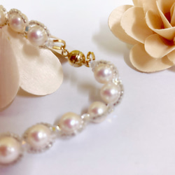 (HK$450）手作淡水珍珠手鍊/Handmade Fresh Water Pearl Bracelet 第2張的照片