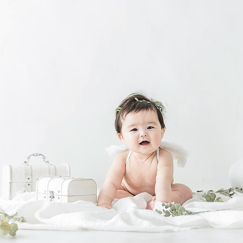 angel 's wing ］天使の羽＆ヘアバンドset | ニューボーンフォト