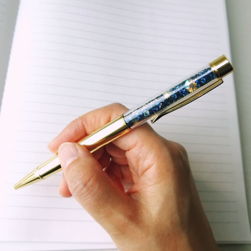 きらめく星空ボールペン】【簡易ラッピング無料】 キラキラ ビーズ