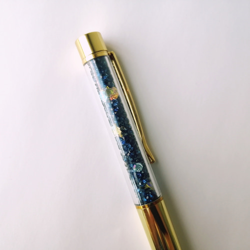 きらめく星空ボールペン】【簡易ラッピング無料】 キラキラ ビーズ