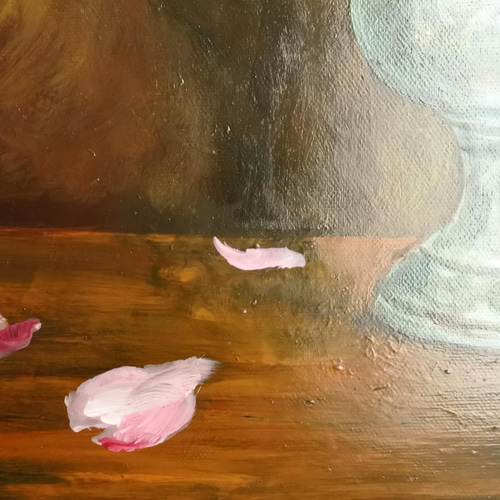 バラの油絵原画S8号正方形 絵画 mimoza 通販 13073482｜Creema