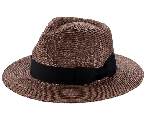 Lola HATS ローラハッツ　麦わら帽子　 黒リボン　ベージュ　中折 ae9b0dba4106d3b0084bd4f23edc0d