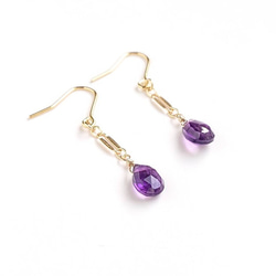 [Amethyst] 紫水晶可愛單隻耳環 第2張的照片