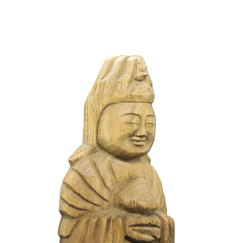 受注製作：弁財天立像（高さ：25cm）仏像 円空仏 摸刻 木彫