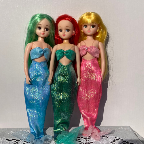 リカちゃん用きせかえ服 〜人魚ピンク〜 おもちゃ・人形 チーヌ