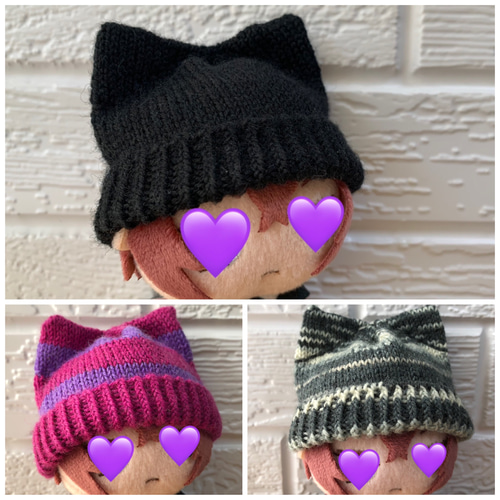 カラーオーダー⭐︎受注制作 】ぬい撮りに!ちびサイズ 猫耳風 カラーオーダー⭐︎受注制作 】ぬい撮りに!ちびサイズ 猫耳風