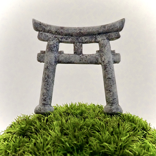 苔テラリウム用フィギュア『鳥居』（石造り）Lサイズ その他置物