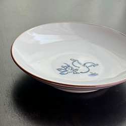 鳥獣戯画３寸皿　うさぎとカエル 京焼 8枚目の画像