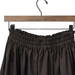 ●【オーダー品】シックで柔らかな着心地 コットンビエラのスカート｜ダークブラウン 7枚目の画像
