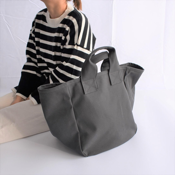 GABA TOTE BAG（チャコール/グレー） 2枚目の画像