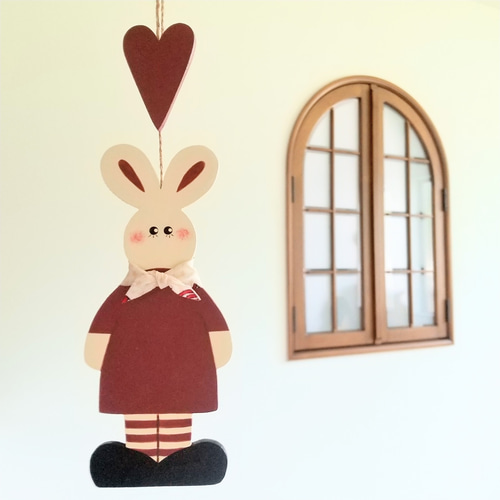 トールペイント作品　うさぎのカントリーボックス　カントリー雑貨 トールペイント作品 うさぎのカントリーボックス カントリー雑貨