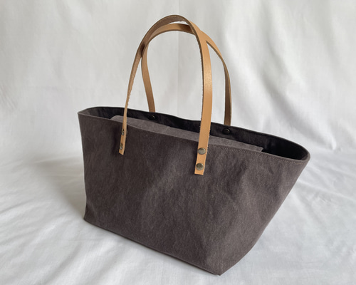 茶様　オーダーページ 345様オーダー品 帆布トートバッグ【こげ茶】お散歩 お弁当バッグ