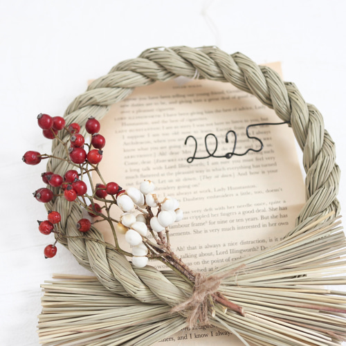 25.しめ縄 正月飾り 注連縄 クリスマス リース ドライ 25.しめ縄 正月飾り 注連縄 クリスマス リース ドライ 25.しめ縄