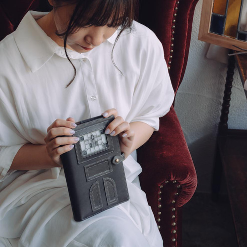 6穴バイブルサイズ システム手帳カバー ステンドグラス調