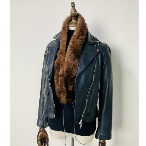 リアルファージャケットをリメイク✨ お袖をミンクファー