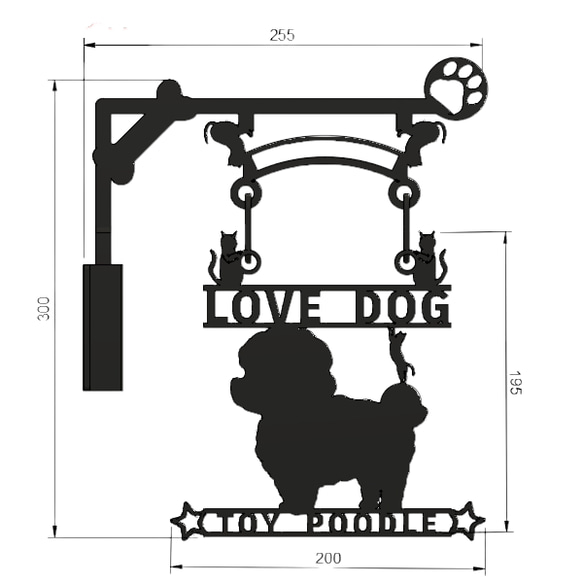 うちの子★コーギー★LOVE DOGシリーズ★吊り看板★ 4枚目の画像