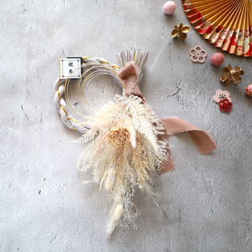 35しめ縄 しめ飾り 正月飾り ドライフラワー スワッグ インテリア 雑貨 35しめ縄 しめ飾り 正月飾り ドライフラワー スワッグ