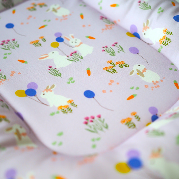 うさぎ用 ゴロンちょマット・風船うさぎ(クッション、ベッド) 4枚目の画像